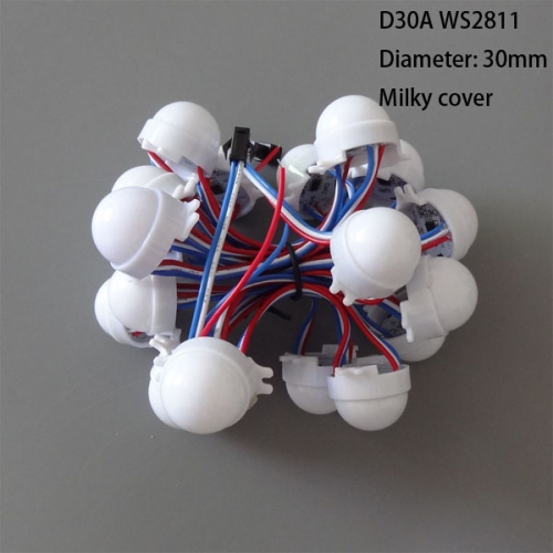 30mm DC12V ws2811 milky dome Pixel LED lights