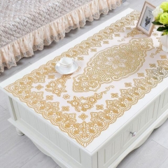 new design PVC gold lace 60*100cm placemats wedding