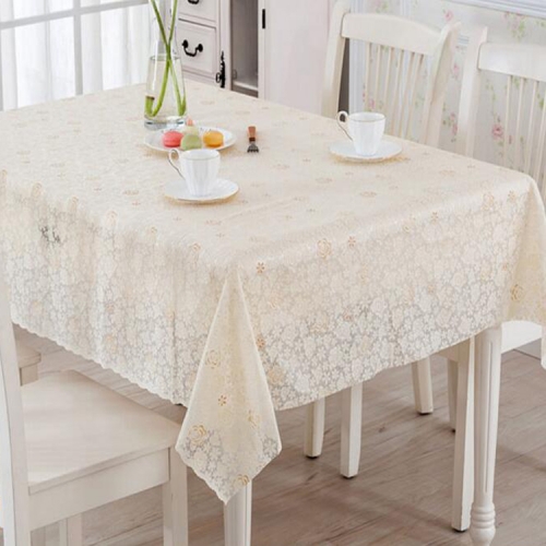 recycled homespun plastic tablecloth