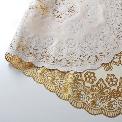 30*46cm golden placemat, thin plastic mat plastic placemat, table lace mat