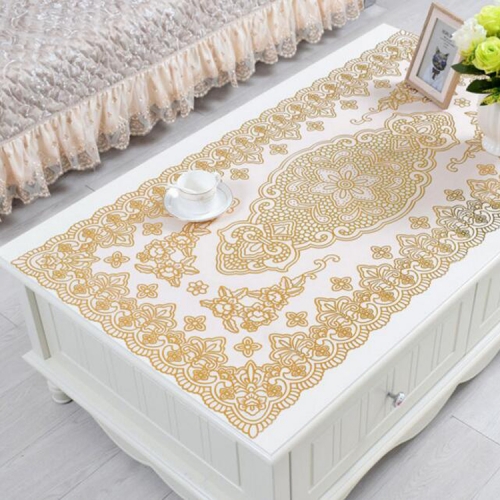 new design Gold/Silver plastic doily table cloth 60*100cm