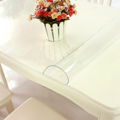 best price clear pvc table cover sheet, clear plastic table cover factory