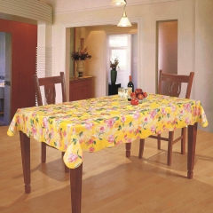 high quality table plastic cloth with Nonwoven Backing factory