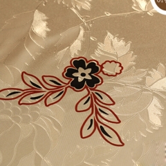 New Modern Design Both sides Embossed PVC glod printed tablecloth