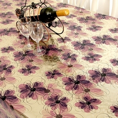 PVC double side embossed gold glitter table linen