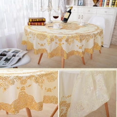 PVC round 108 inch round tablecloth, glitter plastic tablecloth, sequin tablecloth