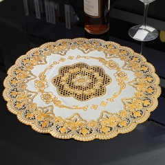 2019 new design 30cm lace round wedding placemat