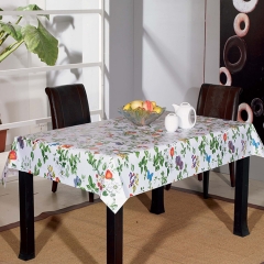 White PVC printed tablecloth roll, Only PVC printing tablecloth, cheap PVC tablecloth