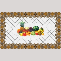 easy clean printed plastic transparent tablecloth