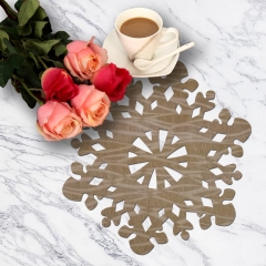 polyester cotton woven placemat, snowflake placemat, new design woven vinyl placemat in china