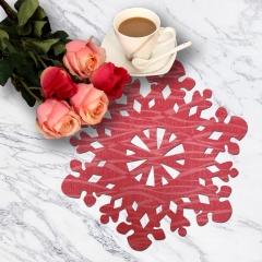 polyester cotton woven placemat, snowflake placemat, new design woven vinyl placemat in china