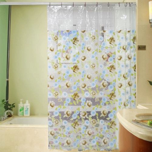 Innoplast PVC shower curtain with printed&spot&dolphin