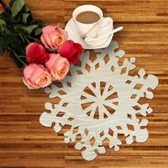 polyester cotton woven placemat, snowflake placemat, new design woven vinyl placemat in china