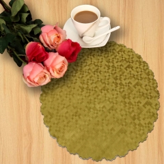 Embossed gold pvc kitchen mat, heat resistant rubber mat, protective mat
