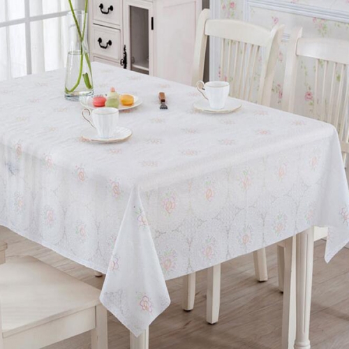 PVC lace with color tablecloth roll, PVC color lace tablecloth roll