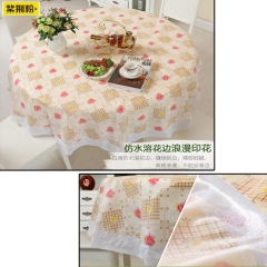 Printed PEVA tablecloth with flower design, PEVA tablecloth roll