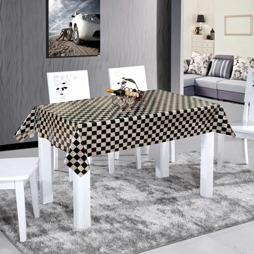 New Modern Design Both sides Embossed PVC glod printed tablecloth