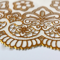 vinyl gold 40*84cm placemats, gold lace placemat