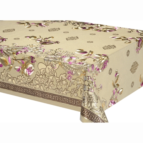 hot sale PVC gold embossed sequin table cover wedding