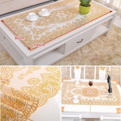 60*100cm PVC lace gold or silver tablemat design summary