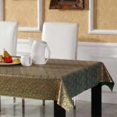 PVC color lace gold and silver tablecloth design summary