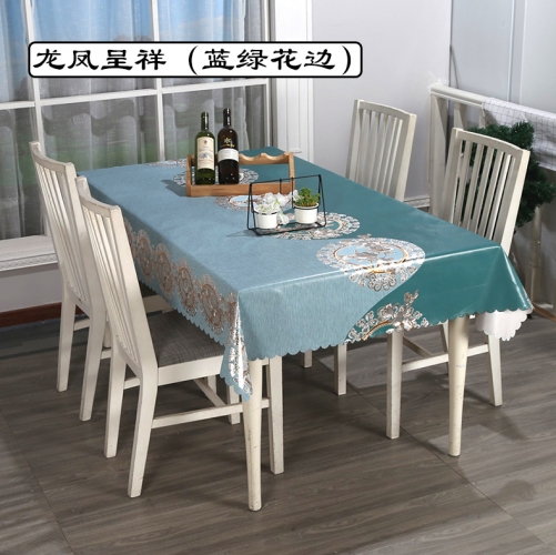2023 new design glitter PVC with fabric tablecloth for holiday decoration