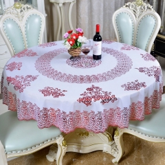 PVC lace tablecloth crochet wedding table factory