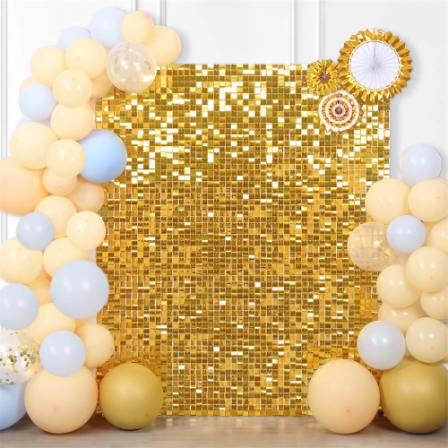Shimmer Wall Backdrop Sequin Panels Backdrop Decoration Panels Shimmer Panels(Pack of 24) Photo Backdrops for Birthday Anniversary Engagement Parties