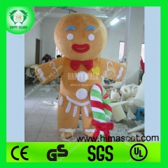 The Gingerbread Man Christmas mascot costume for man