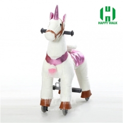 Unicorn Pony Walking Animal plush ride on horse toy for playground