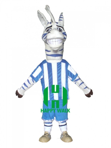 Zebra Character cosplay Custom Adult Walking Fur Human Animal Party Plush Movie Character Cartoon Mascot Costume for Adult Sh
