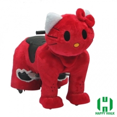 Kitty Cat Electric Walking Animal Ride for Kids Plush Animal Ride On Toy for Playground