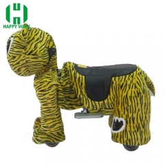 Tiger Wild Animal Electric Walking Animal Ride for Kids Plush Animal Ride On Toy for Playground