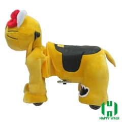 Kitty Cat Electric Walking Animal Ride for Kids Plush Animal Ride On Toy for Playground