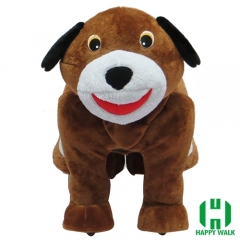 Dog Electric Walking Animal Ride for Kids Plush Animal Ride On Toy for Playground