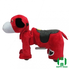 Dog Electric Walking Animal Ride for Kids Plush Animal Ride On Toy for Playground