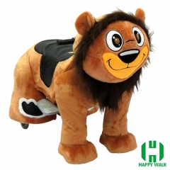Lion the King Electric Walking Animal Ride for Kids Plush Animal Ride On Toy for Playground
