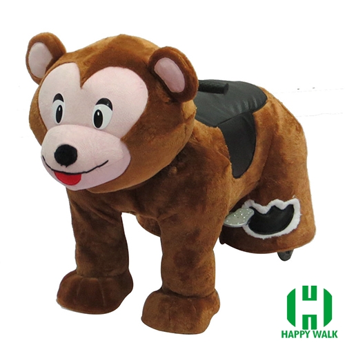 Little Monkey Electric Walking Animal Ride for Kids Plush Animal Ride On Toy for Playground