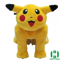 Pikachu Electric Walking Animal Ride for Kids Plush Animal Ride On Toy for Playground