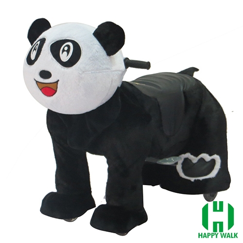 Panda Wild Animal Electric Walking Animal Ride for Kids Plush Animal Ride On Toy for Playground