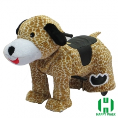 Dog Electric Walking Animal Ride for Kids Plush Animal Ride On Toy for Playground