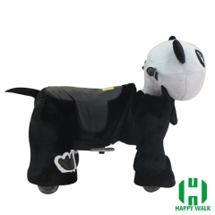 Panda Wild Animal Electric Walking Animal Ride for Kids Plush Animal Ride On Toy for Playground