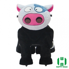 Cow Electric Walking Animal Ride for Kids Plush Animal Ride On Toy for Playground