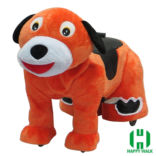 Dog Electric Walking Animal Ride for Kids Plush Animal Ride On Toy for Playground