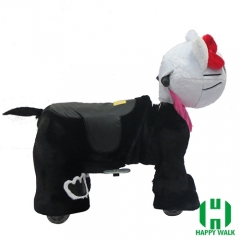 Kitty Cat Electric Walking Animal Ride for Kids Plush Animal Ride On Toy for Playground