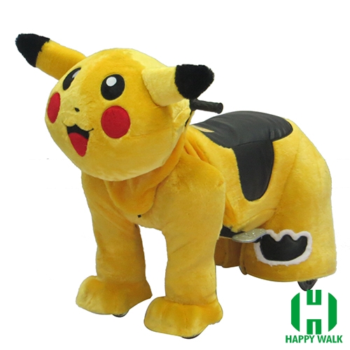 Pikachu Electric Walking Animal Ride for Kids Plush Animal Ride On Toy for Playground