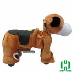 Dog Electric Walking Animal Ride for Kids Plush Animal Ride On Toy for Playground