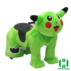 Pikachu Electric Walking Animal Ride for Kids Plush Animal Ride On Toy for Playground