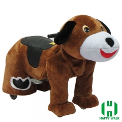 Dog Electric Walking Animal Ride for Kids Plush Animal Ride On Toy for Playground