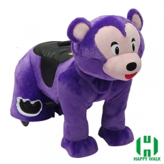 Little Monkey Electric Walking Animal Ride for Kids Plush Animal Ride On Toy for Playground